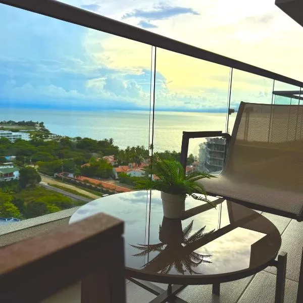 Exclusivo apartasuite con terraza y vista al mar - Pool, Gym & Jacuzzi, hotell i Santa Marta