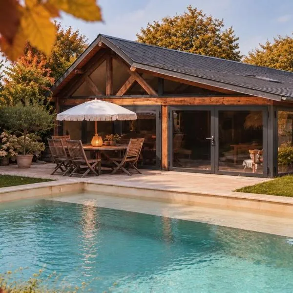 Cottage Normand avec sa piscine privée & chauffée Kids friendly & Dog Friendly avec ferme pédagogique, hotel sa Saint-Antonin-de-Sommaire