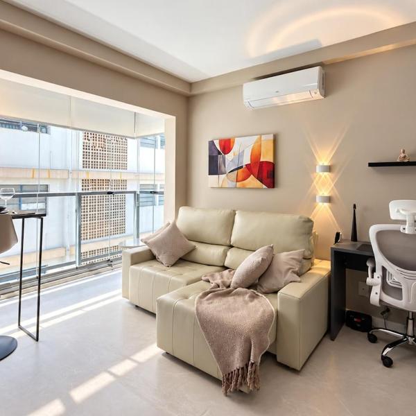 1 Dorm Queen Jardins Piscina Garagem Metro PKS124