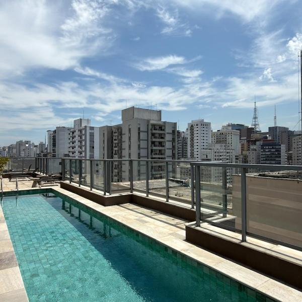 1 Dorm Queen Jardins Piscina Garagem Metro PKS124 - Foto 2