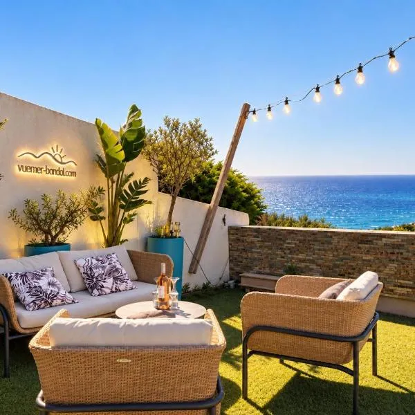 VUEMER Bandol - GRANDE TERRASSE de 45m2 VUE MER PISCINE PARKING, viešbutis mieste Bandol