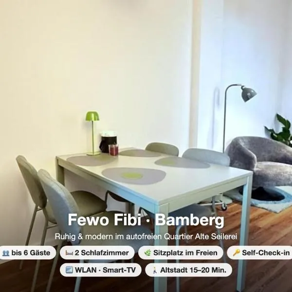 밤베르크에 위치한 호텔 Fewo Fibi - Zentrale CityWohnung - 2 Schlafzimmer - 4 Betten - Küche - Ideal für Familien