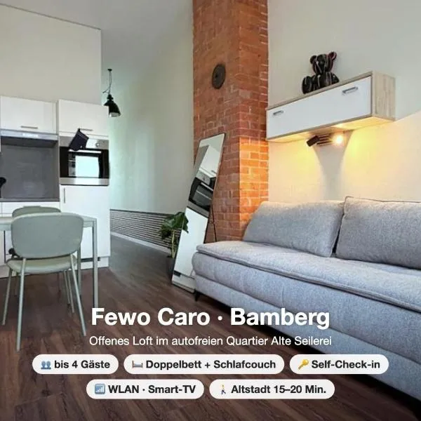 Fewo Caro Bamberg - gemütliches Cityapartment für 4 Personen - Küche - Bad – hotel w mieście Bamberg