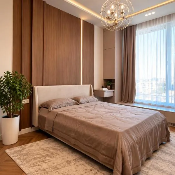 Cozy 50 m2 European style two-bedroom apartment for rent by the night, Almaty, Hotel in Almaty