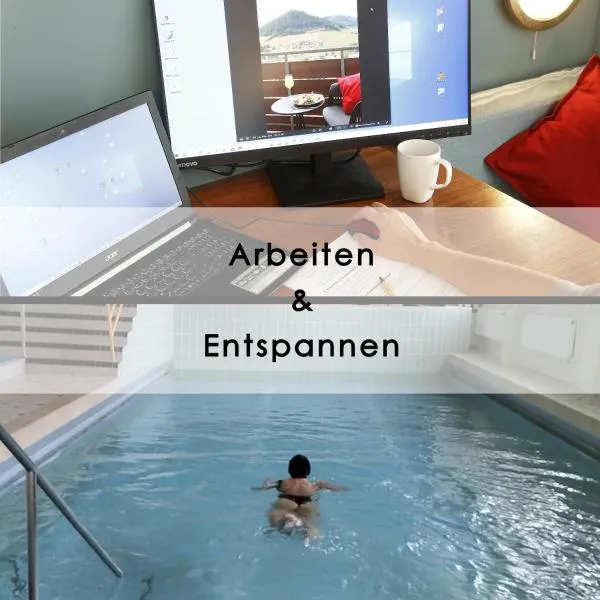 Workation Studios im Schwarzwald - ruhig mit Balkon & Pool, viešbutis mieste Bajersbronas