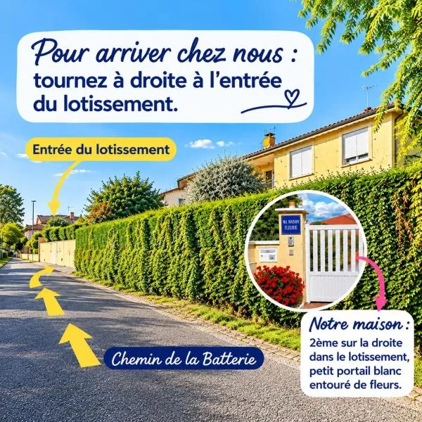 Viesnīca Ma maison fleurie proche AEROPORT LYON ST EXUPERY, LDLC ARENA, Groupama Stadium,Eurexpo pilsētā Janneyrias