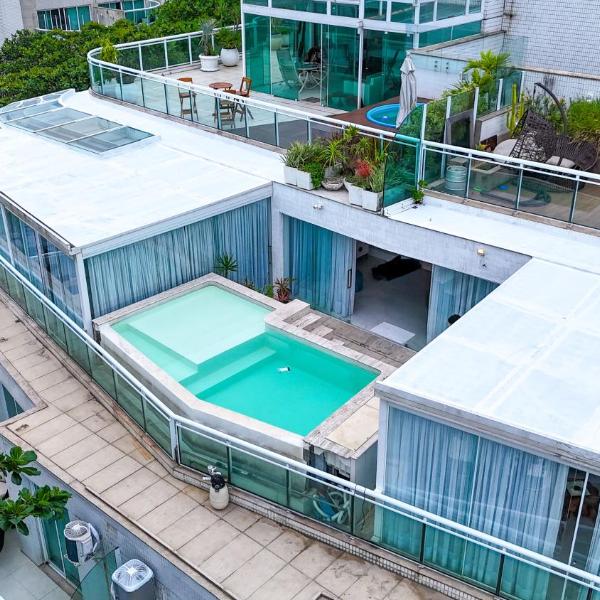 Cobertura Frontal Mar - Praia da Barra da Tijuca - Metrô Jardim Oceânico - 4 Quartos - 8 Hóspedes