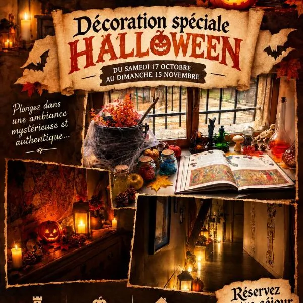 상스에 위치한 호텔 Spécial Halloween maison à thème médiéval avec baignoire balnéothérapie