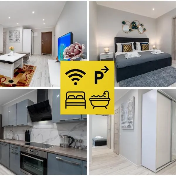 Stylish Apartment - 30pct OFF For Long Stays - Sleeps 4 - Fast WiFi - Free Parking, hotel v mestu Vilkaviškis