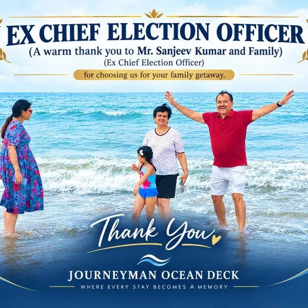 Journeyman Ocean deck , Beach villa with pool ECR near pondicherry, hotelli kohteessa Marakkānam