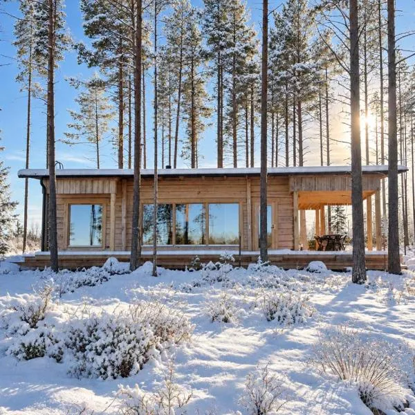 Onnela I Lakeside Log Cabin - Auroras - Sauna, hotell Rovaniemis