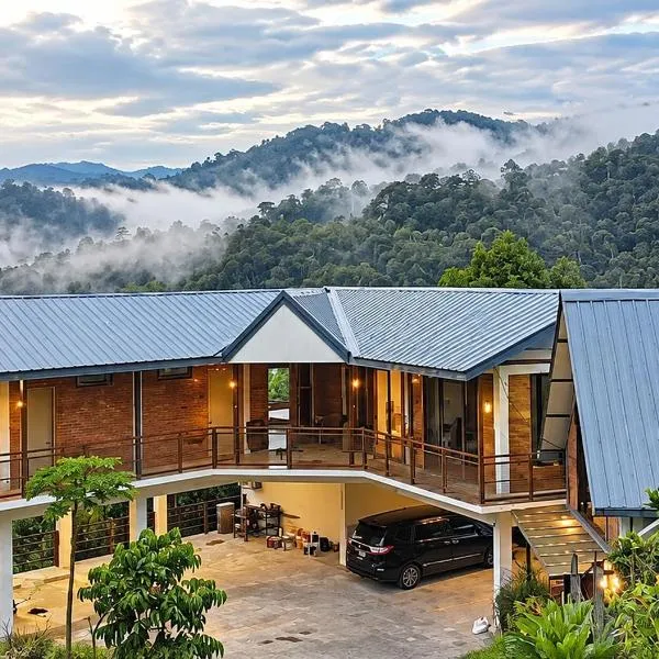 벤통에 위치한 호텔 Perfect Hill View, Durian Orchard Farmstay within the mountains