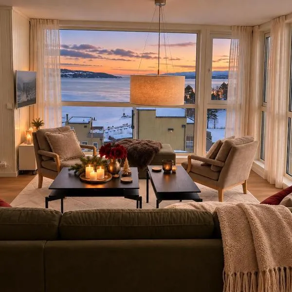 Eksklusiv bolig,Utsikt, ro og høy komfort, hotel Gjøvikben