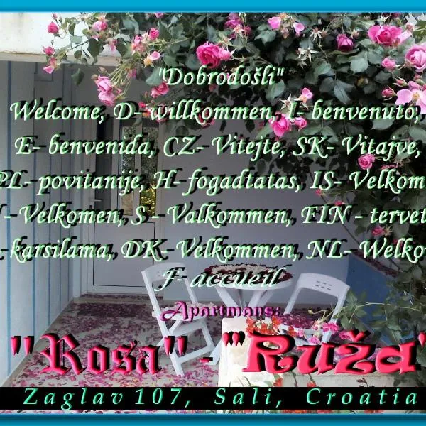 Apartment Ruza, hôtel à Sali