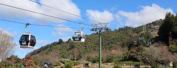 Kabínková lanovka Skyline Rotorua – hotely v okolí