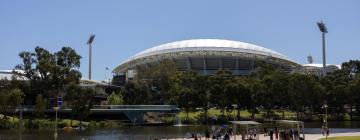„Adelaide Oval“ stadionas: viešbučiai netoliese