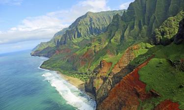 Dvalarstaðir á svæðinu Na Pali Coast, Kauai