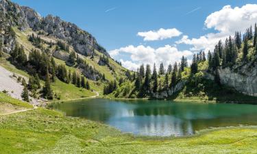Chalets de montaña en Alpes franceses