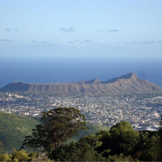 De top van Diamond Head