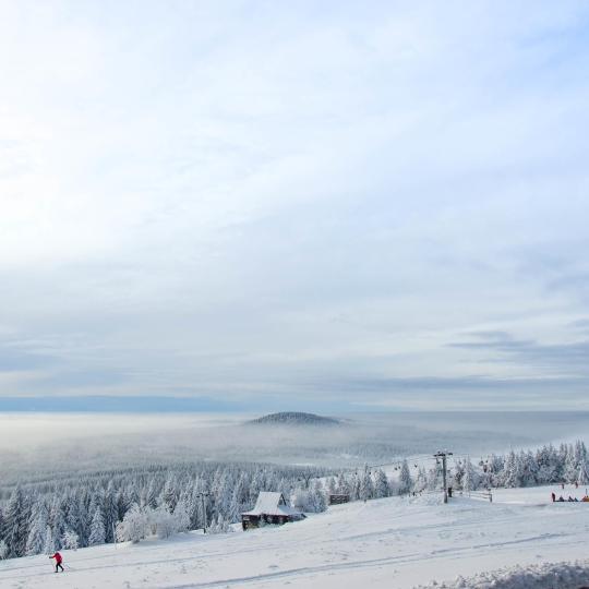 Skiing in the Ore Mountains