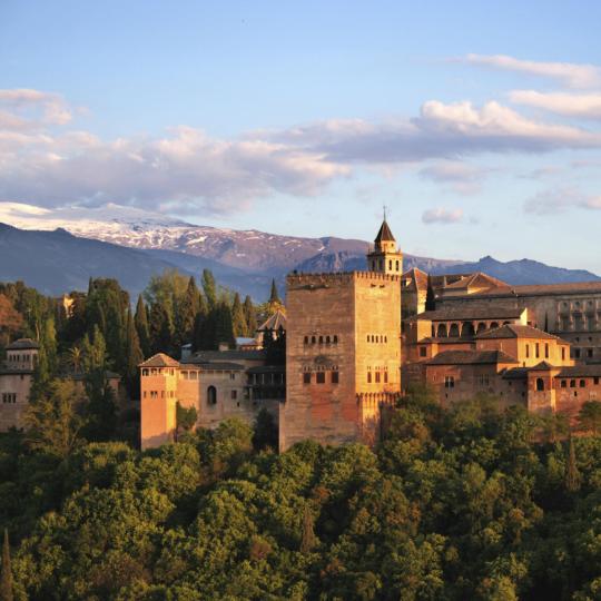 Uitzicht op het Alhambra vanaf de S. Nicolas