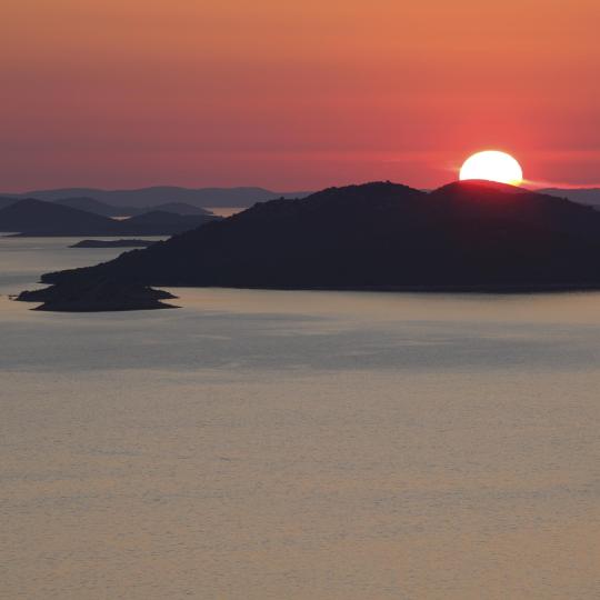 Telašćica Bay and sunset over Kornati Islands