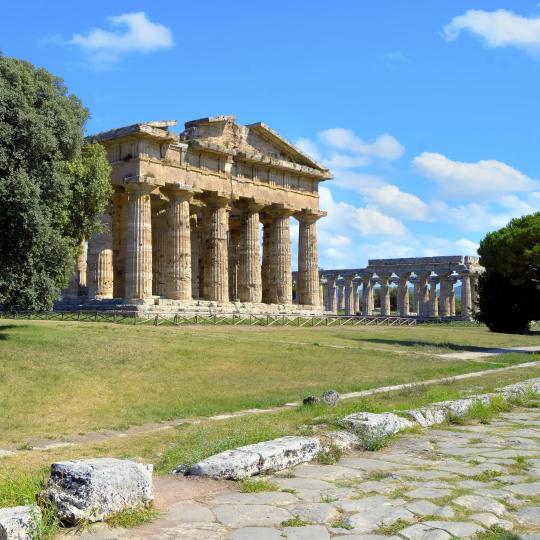 Starożytne ruiny Paestum