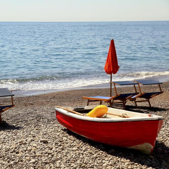 Sunbathing along the Amalfi Coast