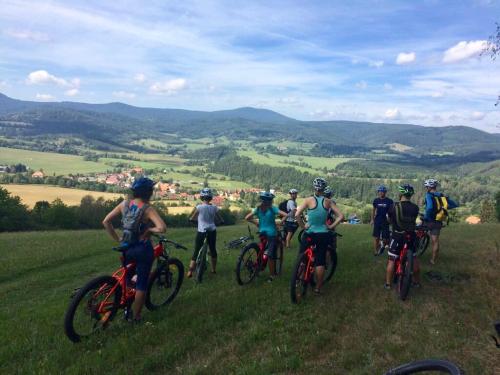 Our guests cycling