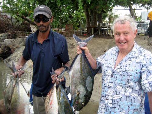 Clarke with one of his local fishing friends